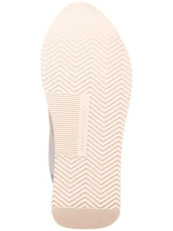 Leder-Sneakers in Grau/ Rosa