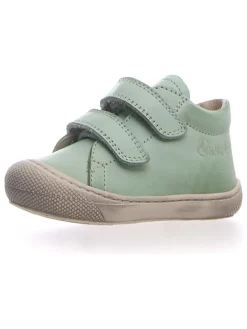 Leder-Sneakers in Grün