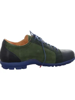 Leder-Sneakers in Grün