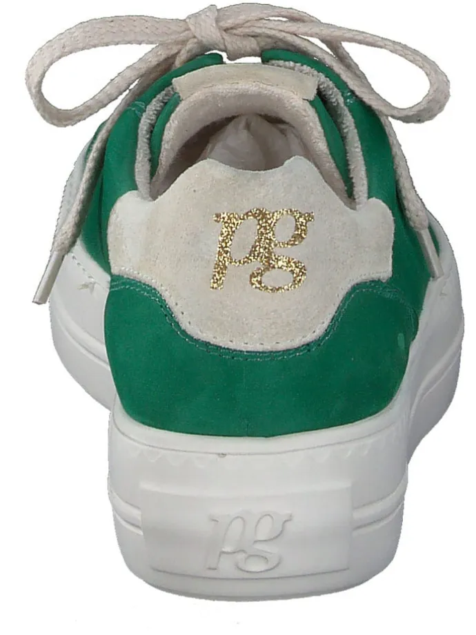 Leder-Sneakers in Grün