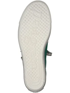 Leder-Sneakers in Grün