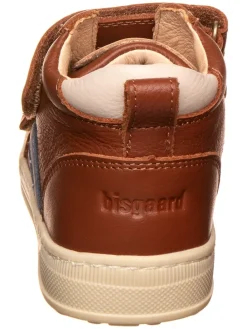 Leder-Sneakers in Hellbraun