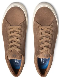 Leder-Sneakers in Hellbraun