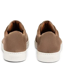 Leder-Sneakers in Hellbraun