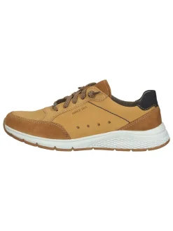 Leder-Sneakers in Hellbraun