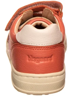 Leder-Sneakers in Koralle