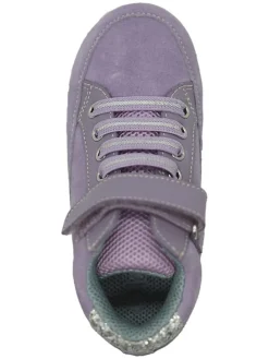 Leder-Sneakers in Lila