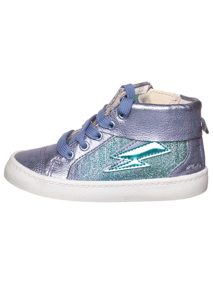 Leder-Sneakers in Lila