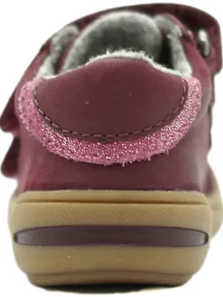 Leder-Sneakers in Lila