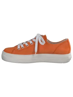 Leder-Sneakers in Orange