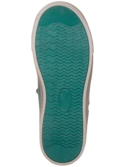 Leder-Sneakers in Petrol