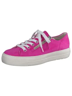 Leder-Sneakers in Pink