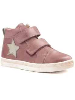 Leder-Sneakers in Rosa