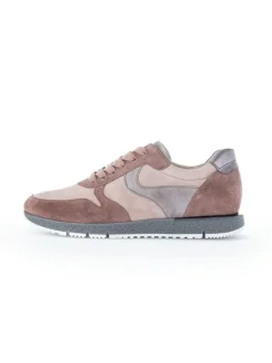 Leder-Sneakers in Rosa