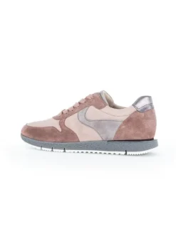 Leder-Sneakers in Rosa