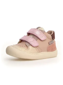 Leder-Sneakers in Rosa