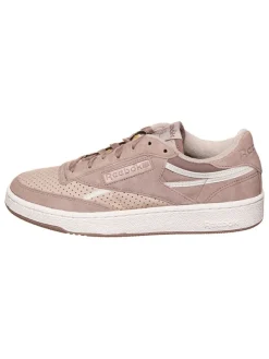 Leder-Sneakers in Rosa/ Beige