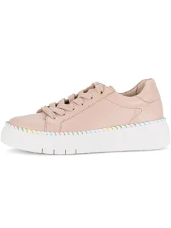 Leder-Sneakers in Rosa/ Bunt