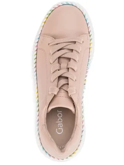 Leder-Sneakers in Rosa/ Bunt