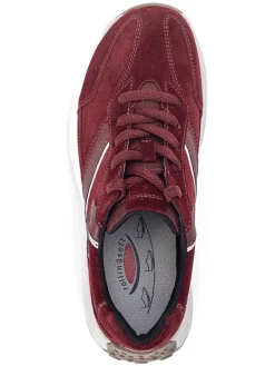 Leder-Sneakers in Rot