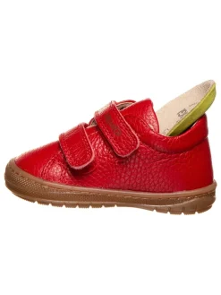 Leder-Sneakers in Rot