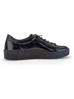 Leder-Sneakers in Schwarz