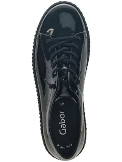 Leder-Sneakers in Schwarz