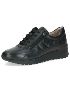 Leder-Sneakers in Schwarz