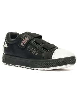 Leder-Sneakers in Schwarz