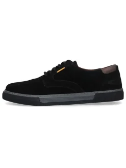 Leder-Sneakers in Schwarz