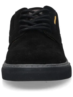 Leder-Sneakers in Schwarz