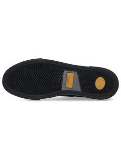 Leder-Sneakers in Schwarz