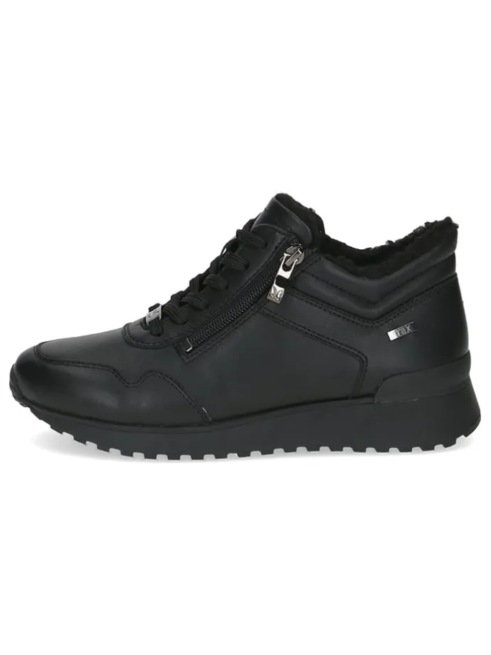 Leder-Sneakers in Schwarz