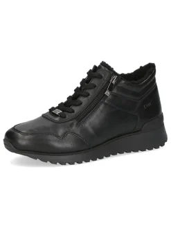 Leder-Sneakers in Schwarz