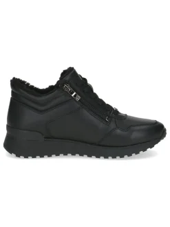Leder-Sneakers in Schwarz