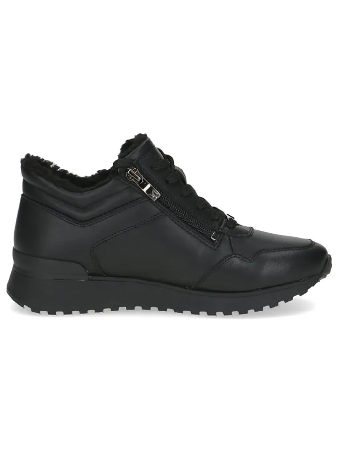 Leder-Sneakers in Schwarz