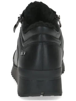 Leder-Sneakers in Schwarz