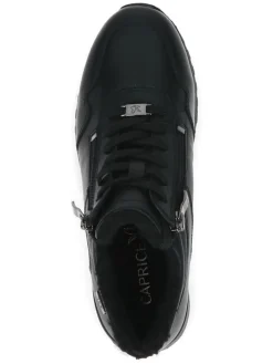 Leder-Sneakers in Schwarz