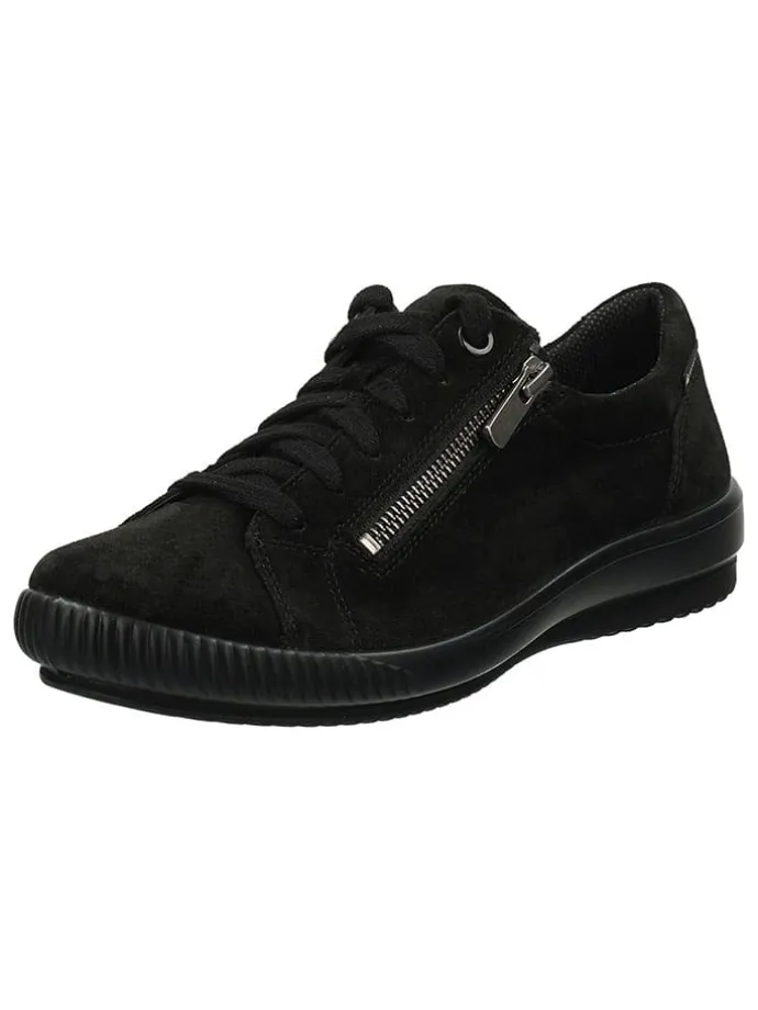 Leder-Sneakers in Schwarz