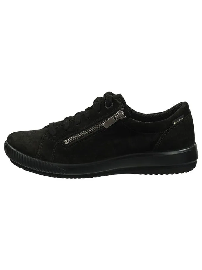 Leder-Sneakers in Schwarz