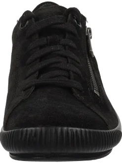 Leder-Sneakers in Schwarz