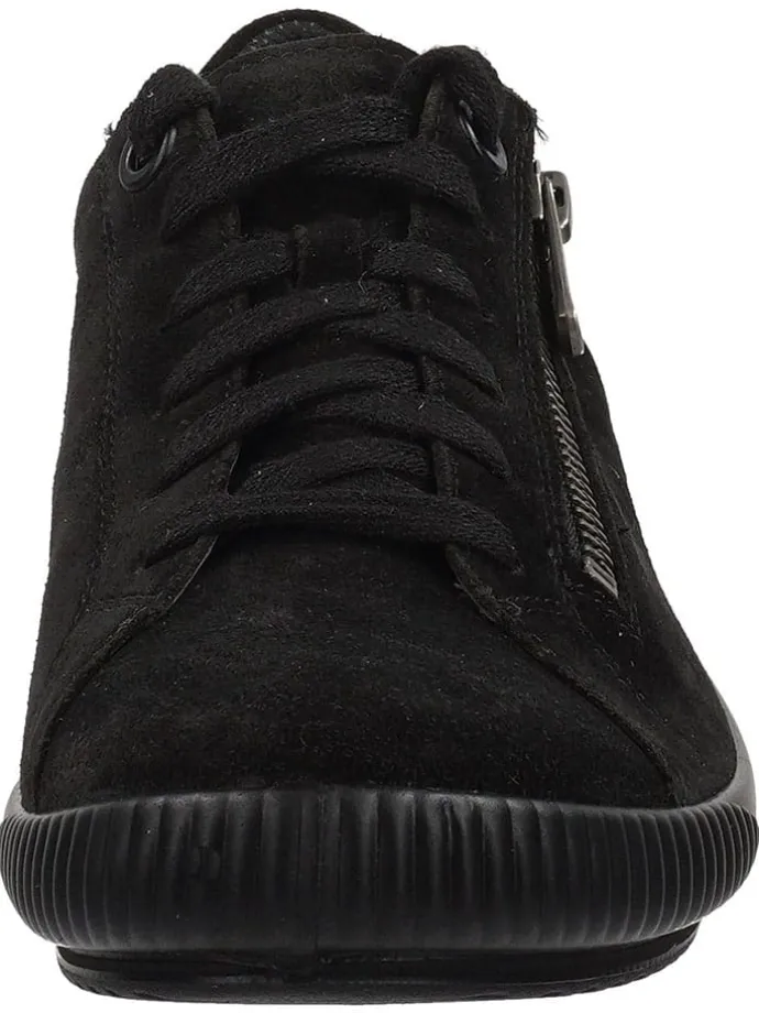 Leder-Sneakers in Schwarz