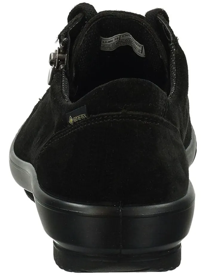 Leder-Sneakers in Schwarz