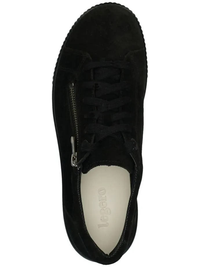 Leder-Sneakers in Schwarz