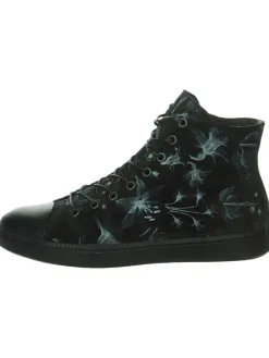 Leder-Sneakers in Schwarz