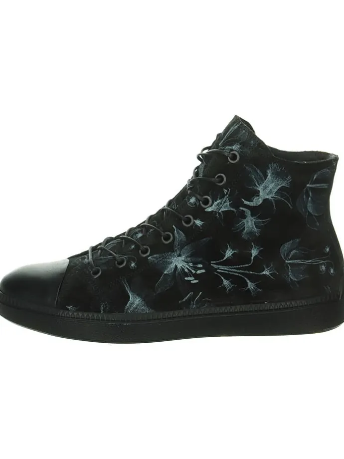 Leder-Sneakers in Schwarz