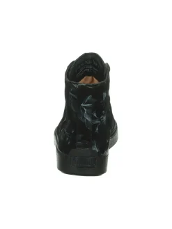 Leder-Sneakers in Schwarz