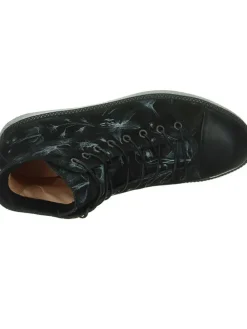 Leder-Sneakers in Schwarz