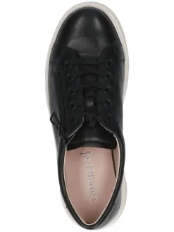 Leder-Sneakers in Schwarz