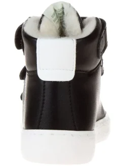 Leder-Sneakers in Schwarz